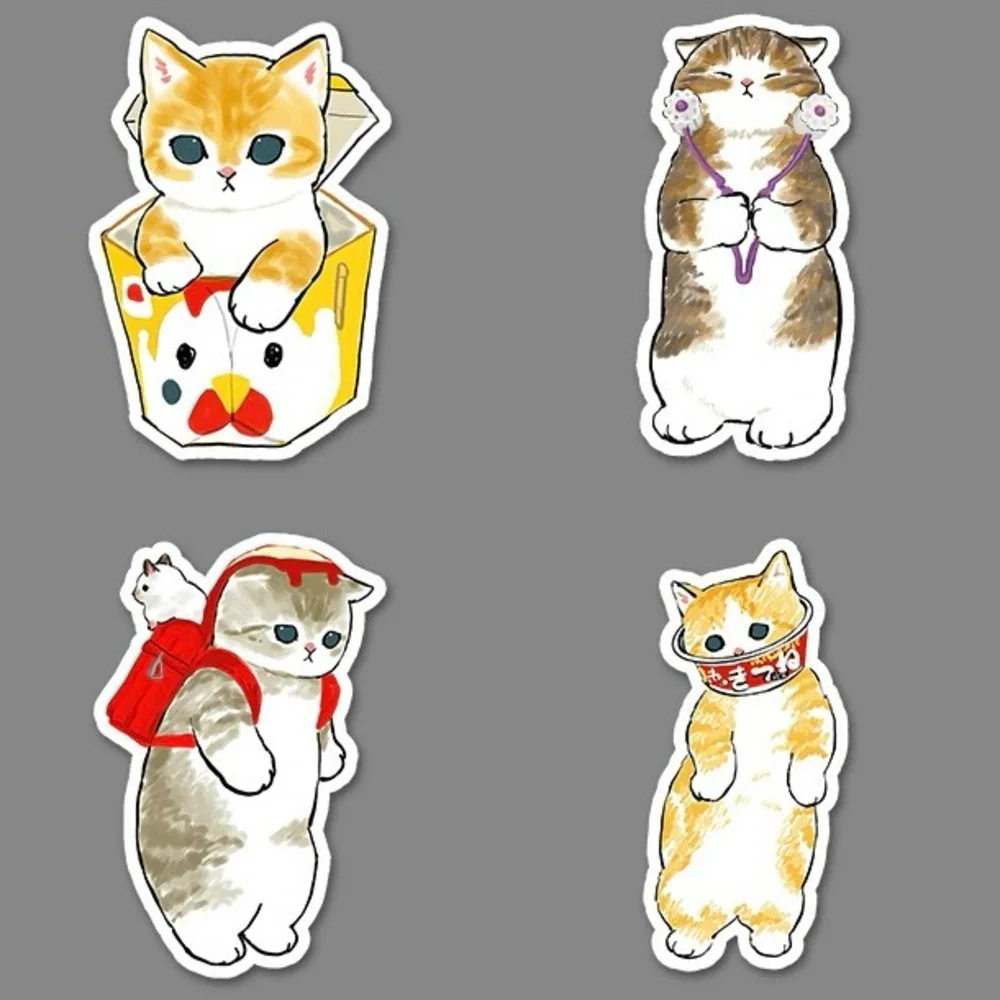 Charming Cat Sticker Collection - Multicolor